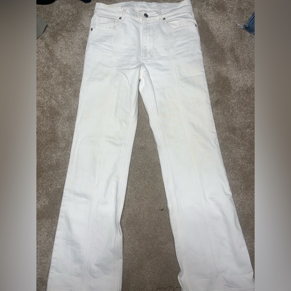Massimo Dutti White Boyfriend Jeans